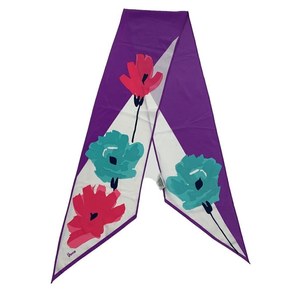 Vintage Veresa By Vera Head/Neck Poppy/Floral Scarf